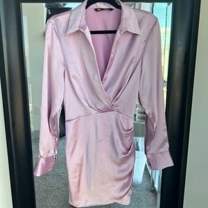 Gorgeous Pink Satin Zara Dress